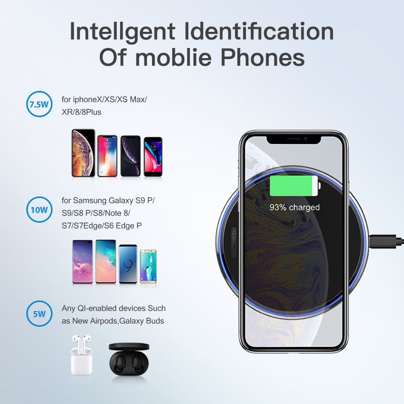 10W Draadloze telefoon snellader